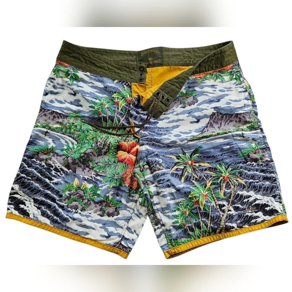 Birdwell Beach Britches 311 Aloha Board Shorts - Gold - Sz 40